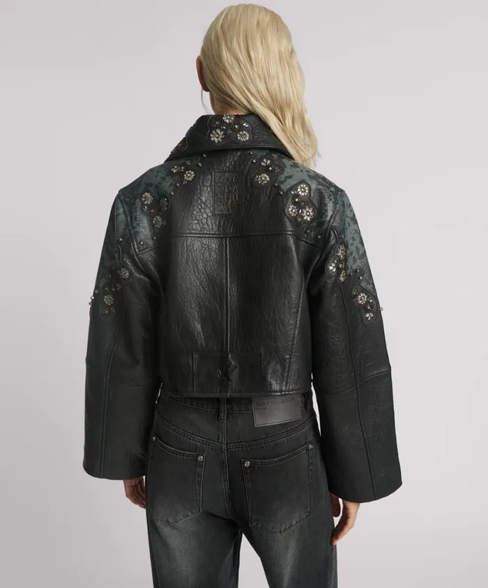 One Teaspoon Jackets Women Matador Leather Cropped Jacket