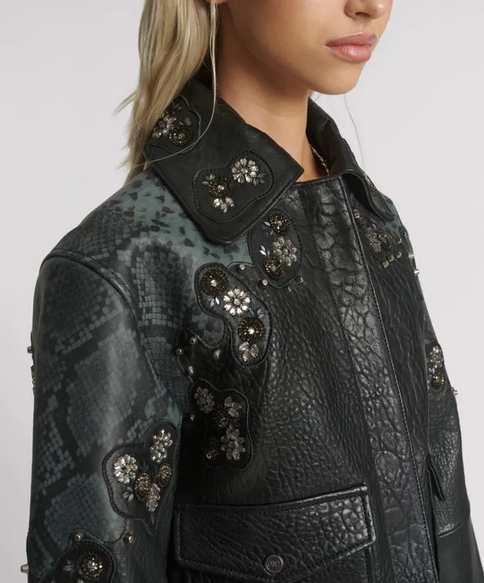 One Teaspoon Jackets Women Matador Leather Cropped Jacket