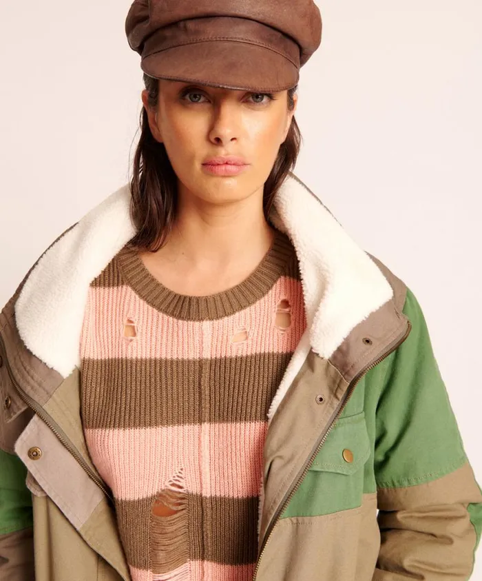 One Teaspoon Jackets Women Patchwork Utility Jacket