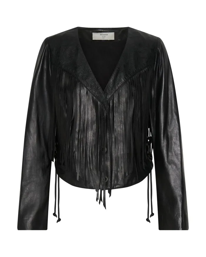One Teaspoon Jackets Women Wanderer Fringed Leather Jacket