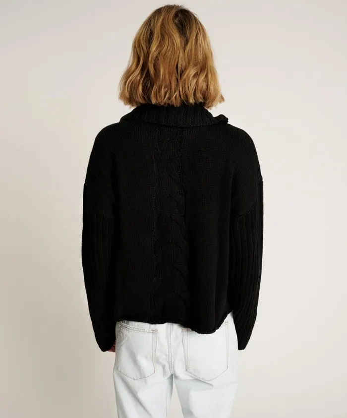One Teaspoon Knitwear Women Poison Cable Knit Sweater Black