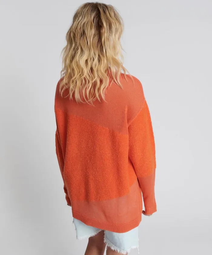 One Teaspoon Knitwear Women Shattered Crew Knit Sweater Orange