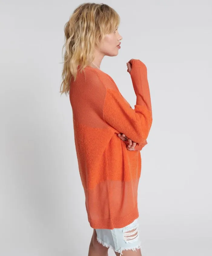 One Teaspoon Knitwear Women Shattered Crew Knit Sweater Orange