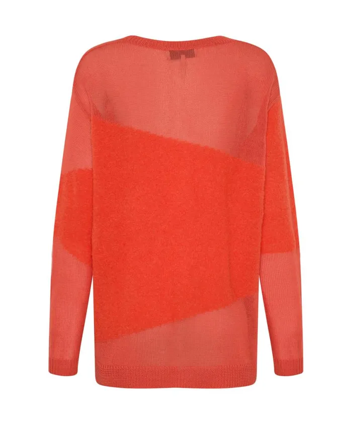 One Teaspoon Knitwear Women Shattered Crew Knit Sweater Orange