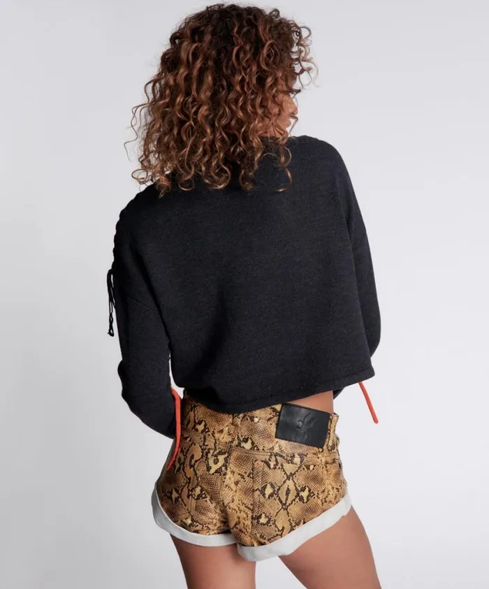 One Teaspoon Knitwear Women Stitched Up Crop Knit Sweater