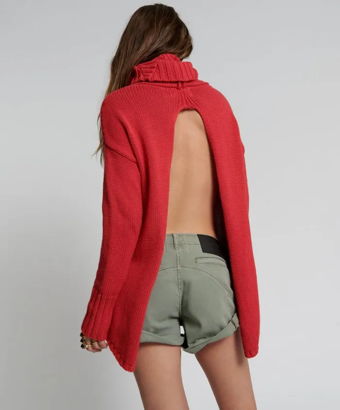 One Teaspoon Knitwear Women Thick Pure Roll Neck Sweater