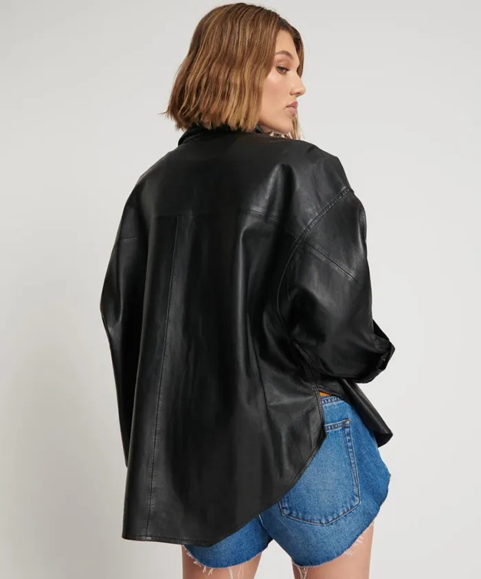 One Teaspoon Leather Jackets Women Last Kiss Leather Daria Shacket