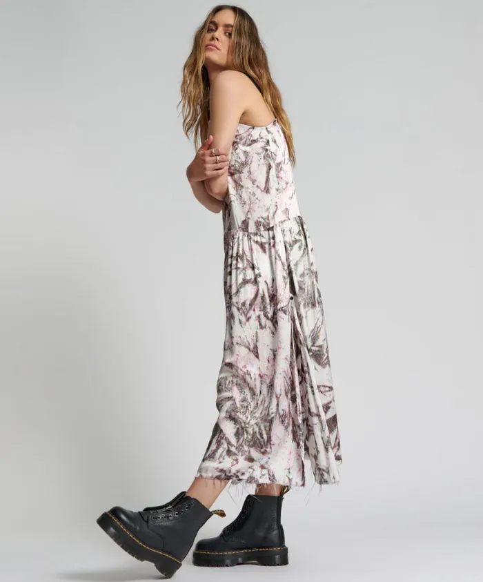 One Teaspoon Midi and Maxi Dresses Women Illusions Runaway Hand Printed Cami Dress
