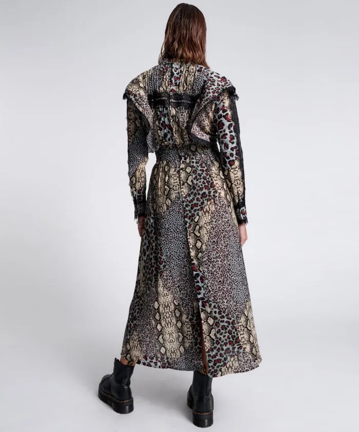 One Teaspoon Midi and Maxi Dresses Women Punk Python Metal Adventure Midi Dress Multi