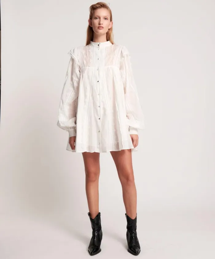 One Teaspoon Mini Dresses Women White Stallion Spirit Dress