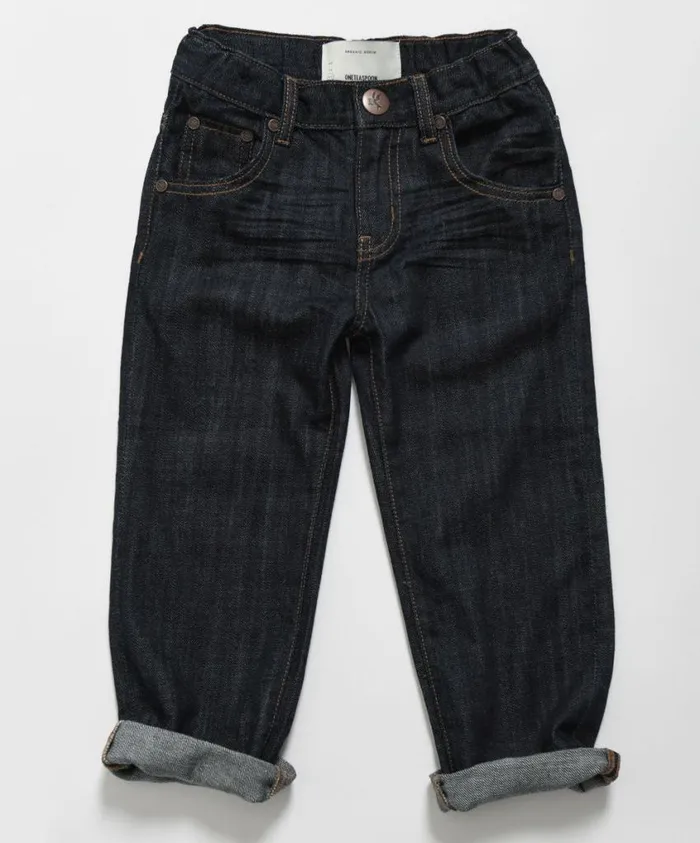 One Teaspoon Organic Tees Women Kids Raw Indigo Bandit Jean Blue