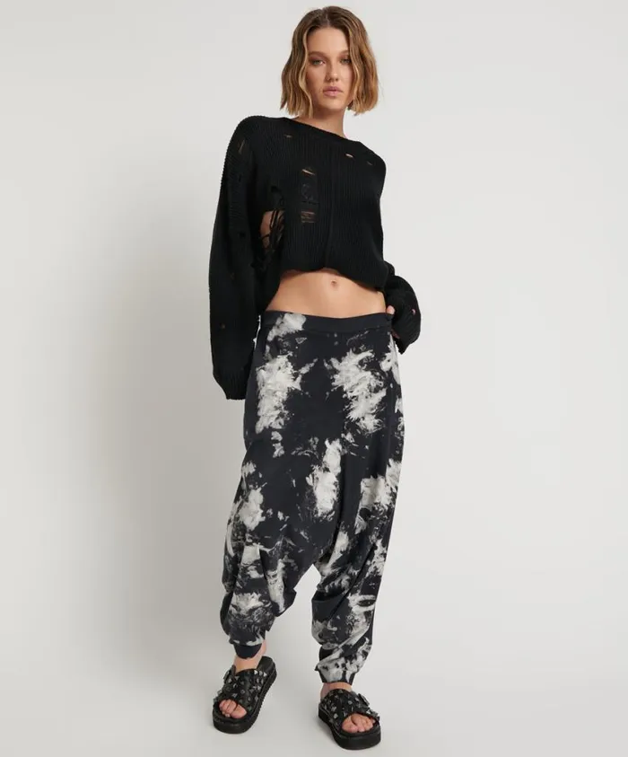 One Teaspoon Organic Tees Women Tie Dye Organic Harem Pant