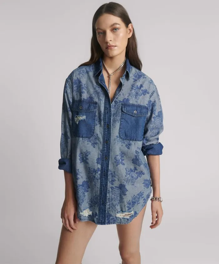 One Teaspoon Shirts Women Rosewood Everyday Denim Shirt