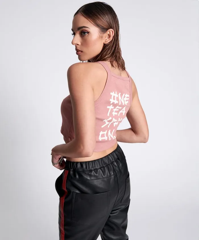 One Teaspoon Tees and Tanks Women Bamboo Logo Rally Tank