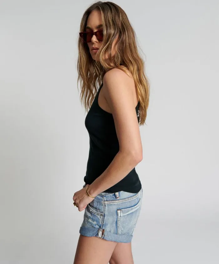 One Teaspoon Tees and Tanks Women Black One Teaspoon Basic Singlet