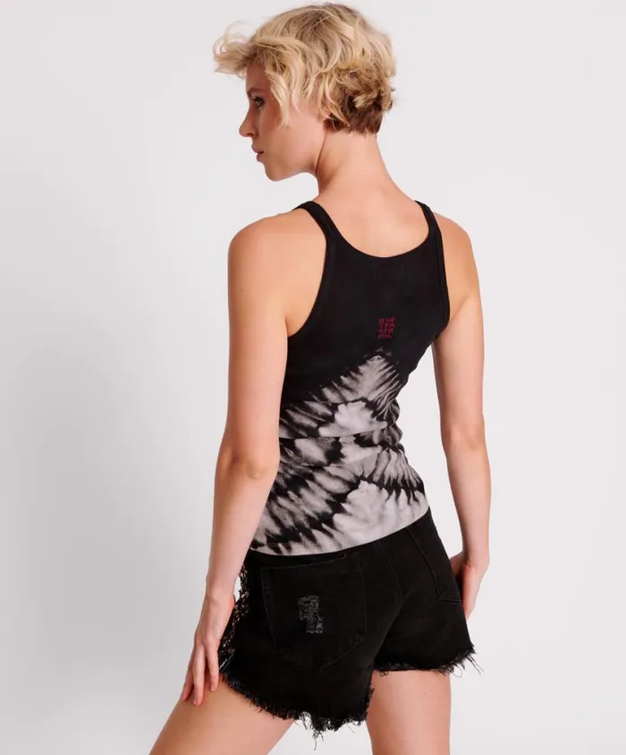 One Teaspoon Tees and Tanks Women Black XRay One Teaspoon Rib Singlet