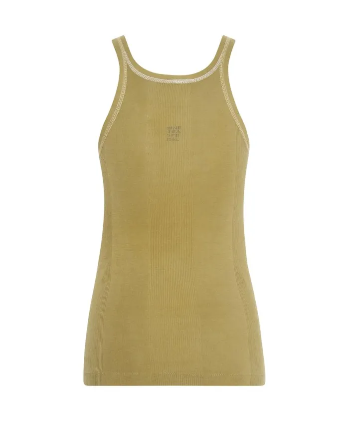 One Teaspoon Tees and Tanks Women Faded Khaki Bower Bird Singlet