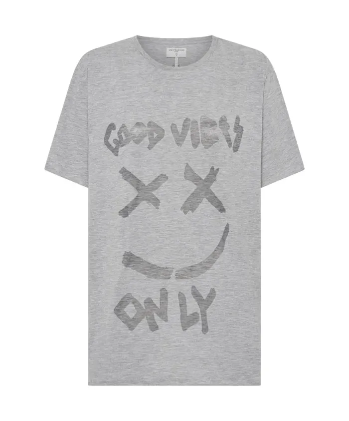 One Teaspoon Tees and Tanks Women Good Vibes Only Oversized Tee