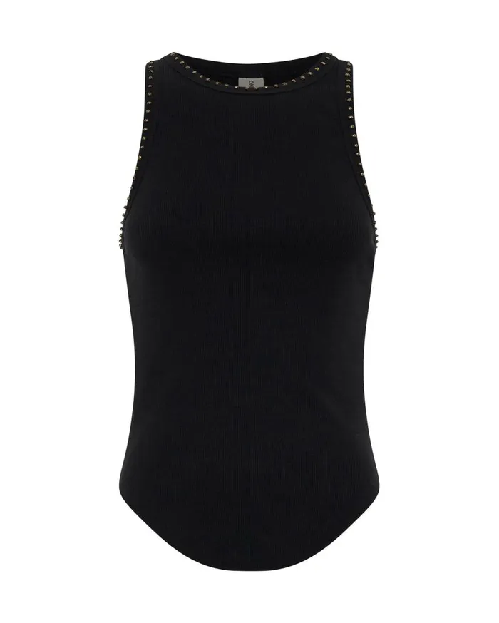 One Teaspoon Tees and Tanks Women Hand Beaded Ramone Tank