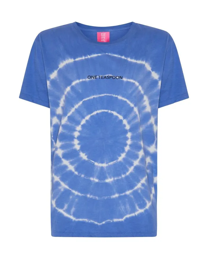 One Teaspoon Tees and Tanks Women Hand Dyed Logo Organic Crew Tee