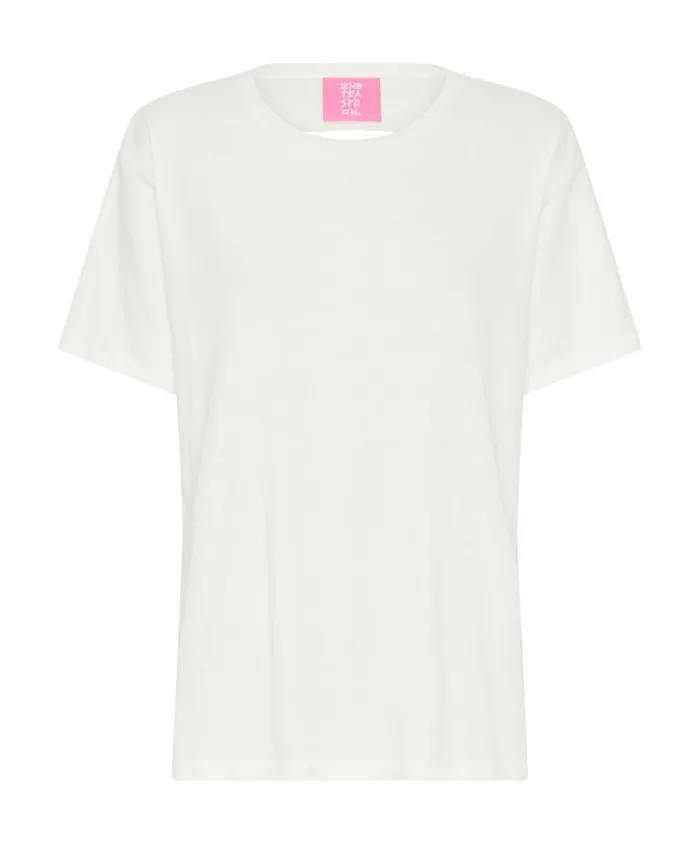 One Teaspoon Tees and Tanks Women Lucky 8 Fine Rib Boyfriend Tee