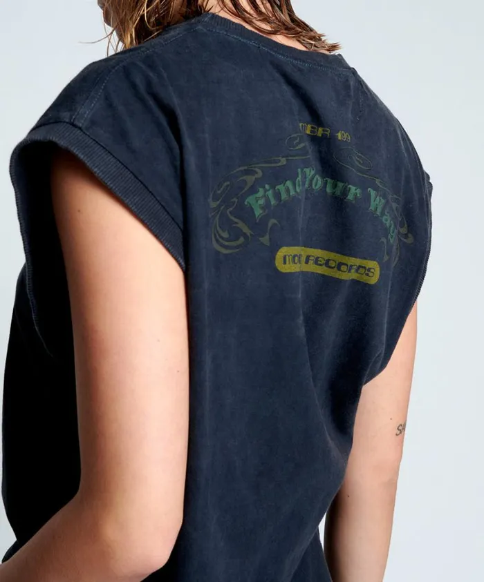 One Teaspoon Tees and Tanks Women Moblack Find Your Way Unisex Tank