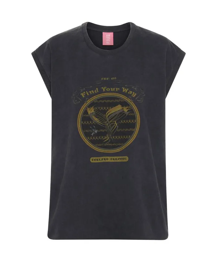 One Teaspoon Tees and Tanks Women Moblack Find Your Way Unisex Tank