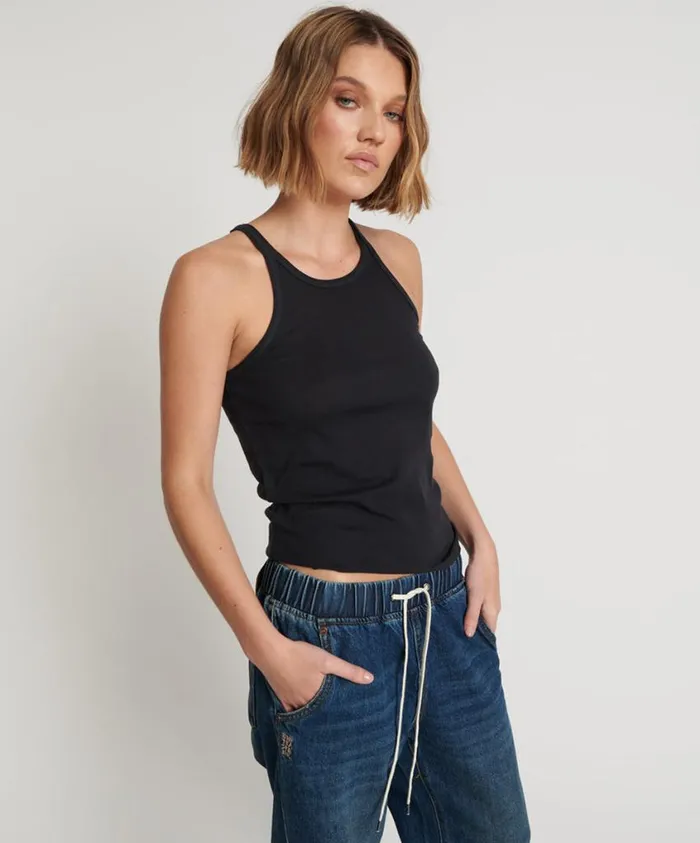 One Teaspoon Tees and Tanks Women Oneteaspoon Fine Rib Singlet