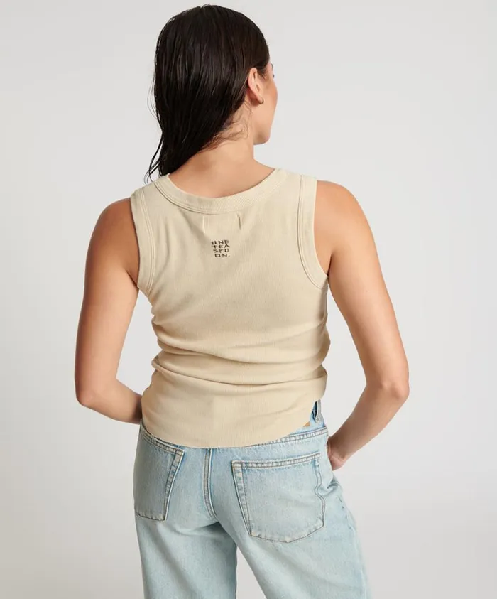 One Teaspoon Tees and Tanks Women Ots Equipment Tank White