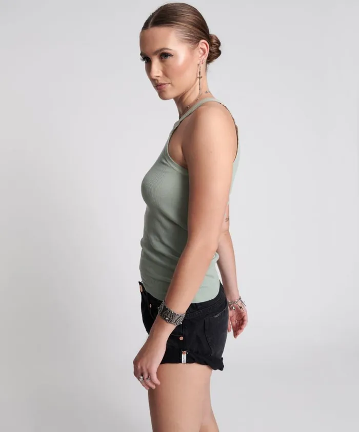 One Teaspoon Tees and Tanks Women Washed Khaki Bower Bird Singlet