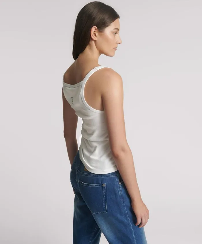 One Teaspoon Tees and Tanks Women White One Teaspoon Rib Singlet