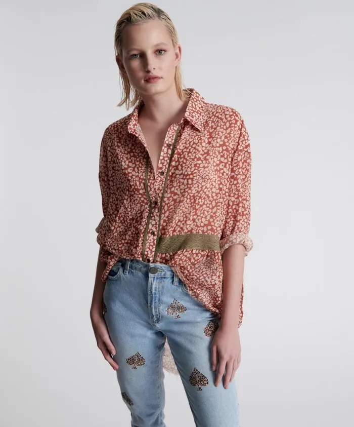 One Teaspoon Tops Women Night Prowler Lunar Shirt