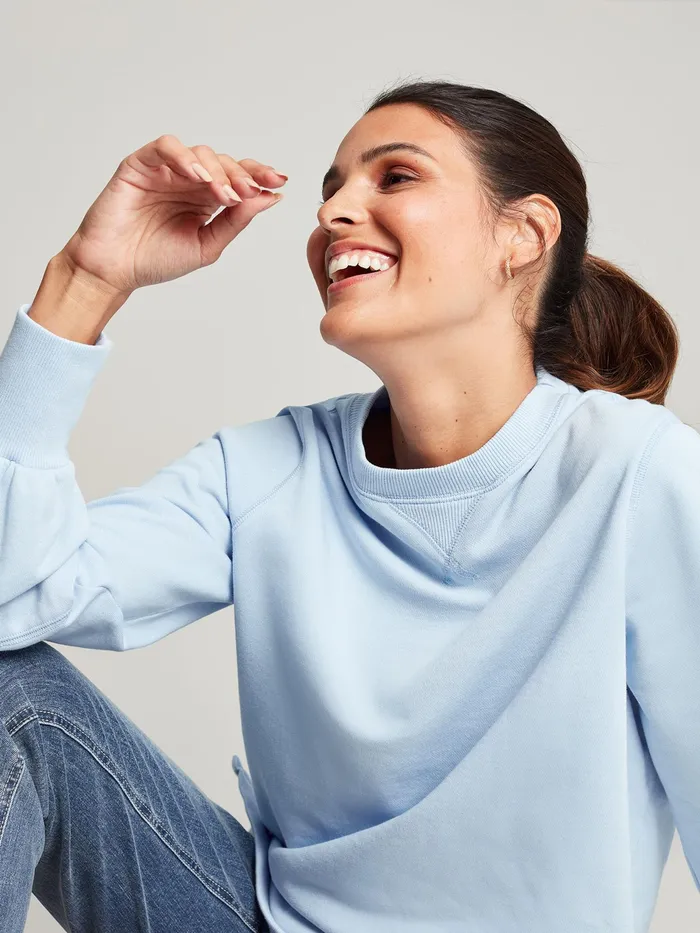 Online Joules Blue Amina Crew Neck Sweatshirt Women Sweatshirts and Hoodies