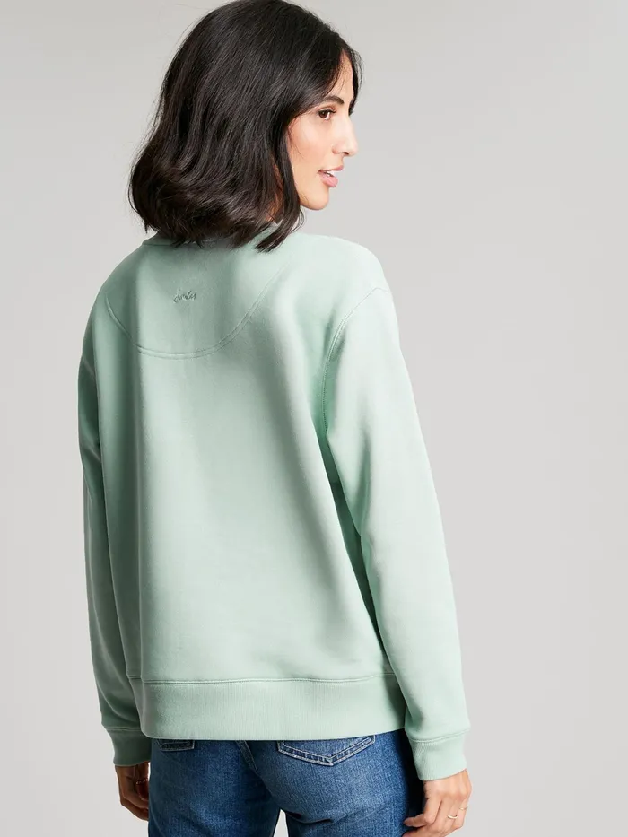 Online Joules Green Monique Crew Neck Sweatshirt Women Sweatshirts and Hoodies