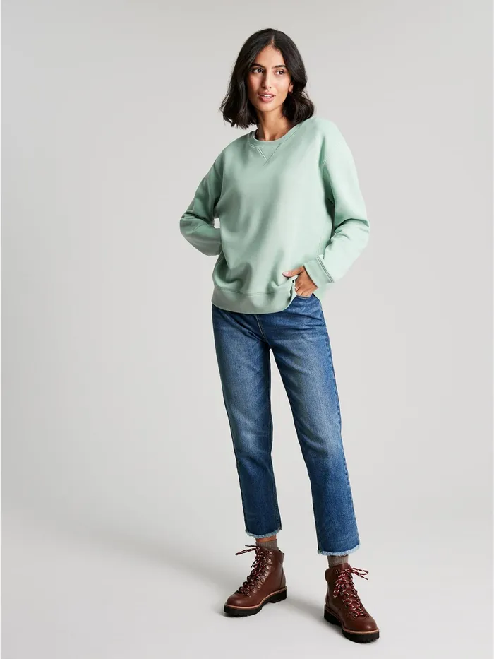 Online Joules Green Monique Crew Neck Sweatshirt Women Sweatshirts and Hoodies