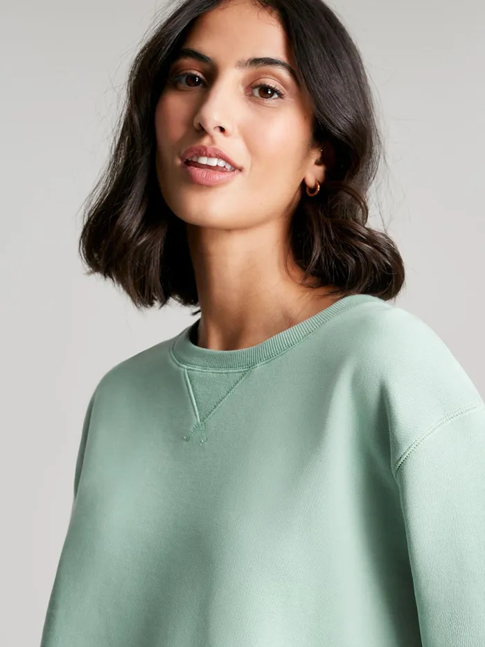 Online Joules Green Monique Crew Neck Sweatshirt Women Sweatshirts and Hoodies