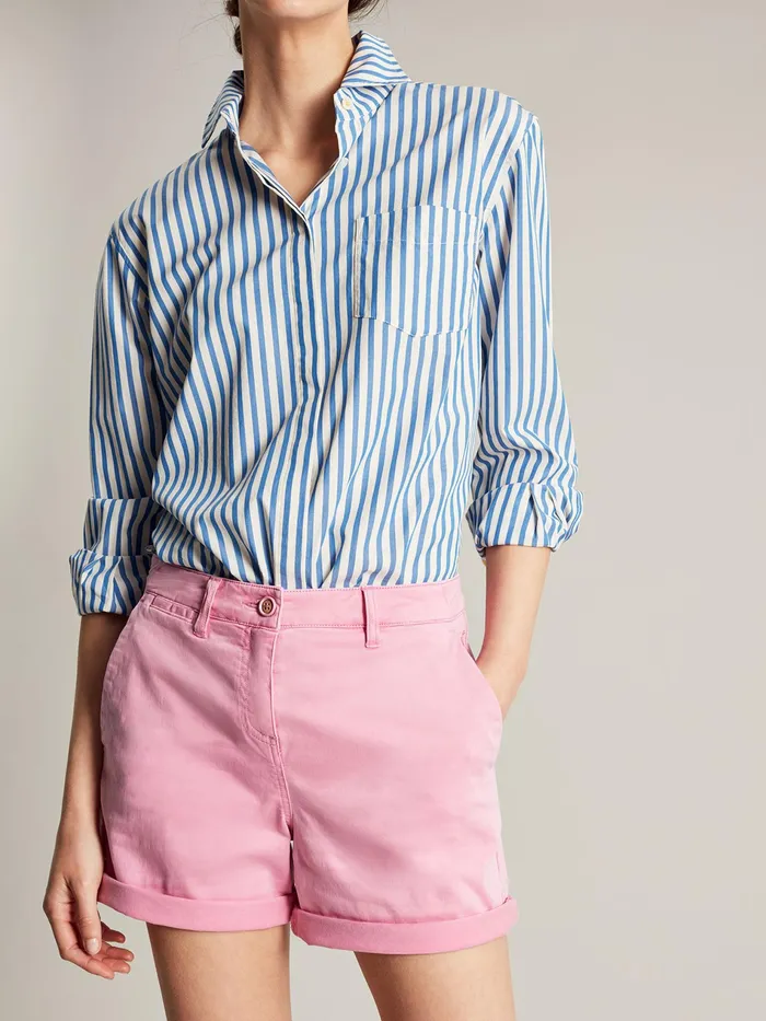 Online Joules Pink Cruise Mid Thigh Length Chino Shorts Women Shorts