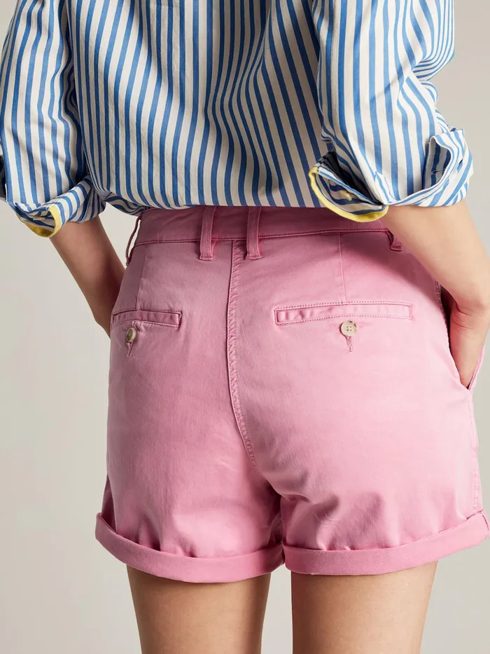 Online Joules Pink Cruise Mid Thigh Length Chino Shorts Women Shorts