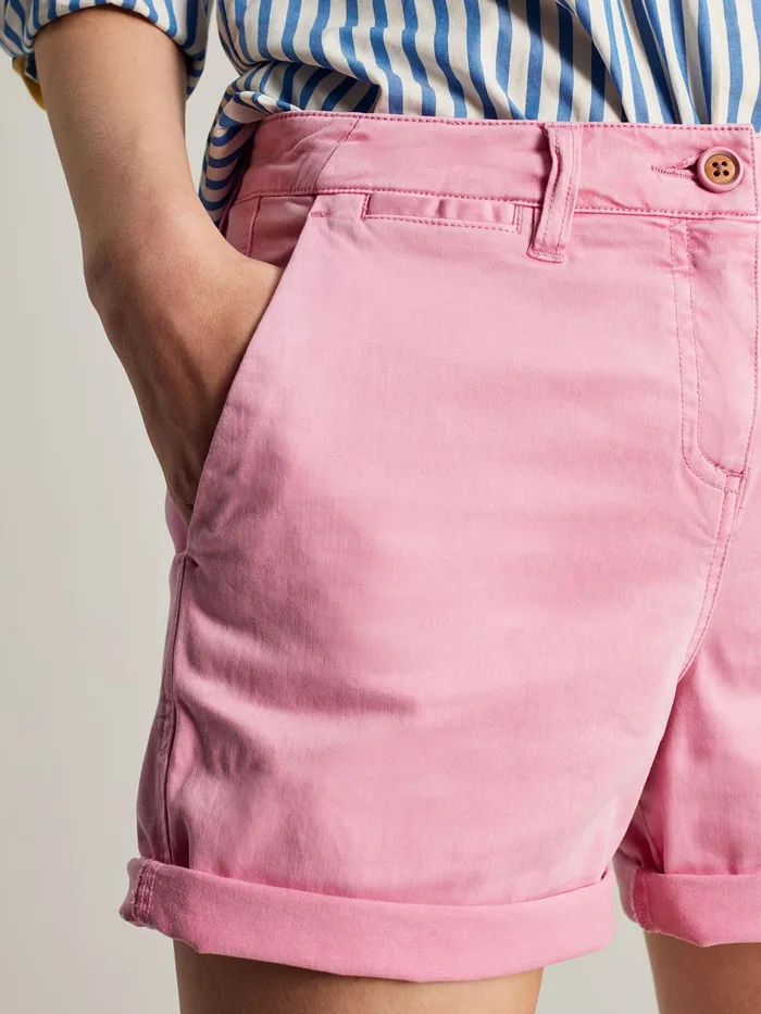 Online Joules Pink Cruise Mid Thigh Length Chino Shorts Women Shorts