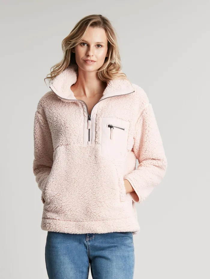 Online Joules Pink Tilly Zip Front Woven Trim Fleece With Hem Detail Women Coats and Jackets Online Joules Pink Tilly Zip Front Woven Trim Fleece With Hem Detail Women Coats and Jackets