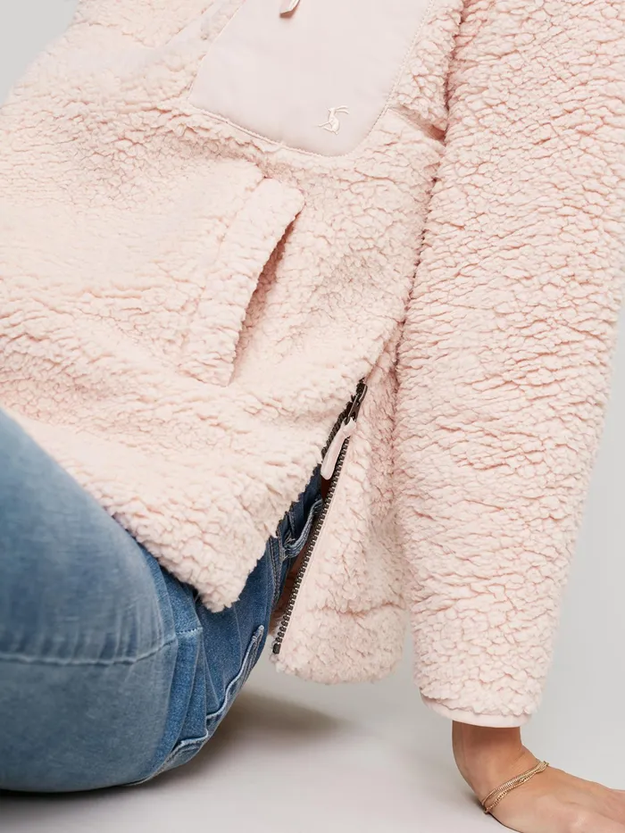 Online Joules Pink Tilly Zip Front Woven Trim Fleece With Hem Detail Women Coats and Jackets Online Joules Pink Tilly Zip Front Woven Trim Fleece With Hem Detail Women Coats and Jackets