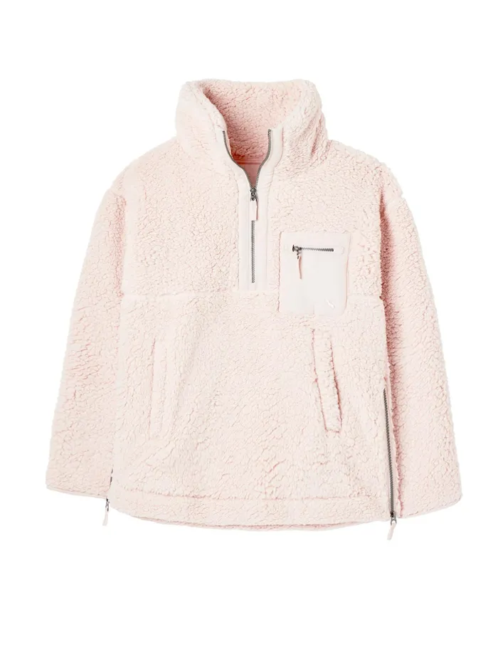 Online Joules Pink Tilly Zip Front Woven Trim Fleece With Hem Detail Women Coats and Jackets Online Joules Pink Tilly Zip Front Woven Trim Fleece With Hem Detail Women Coats and Jackets