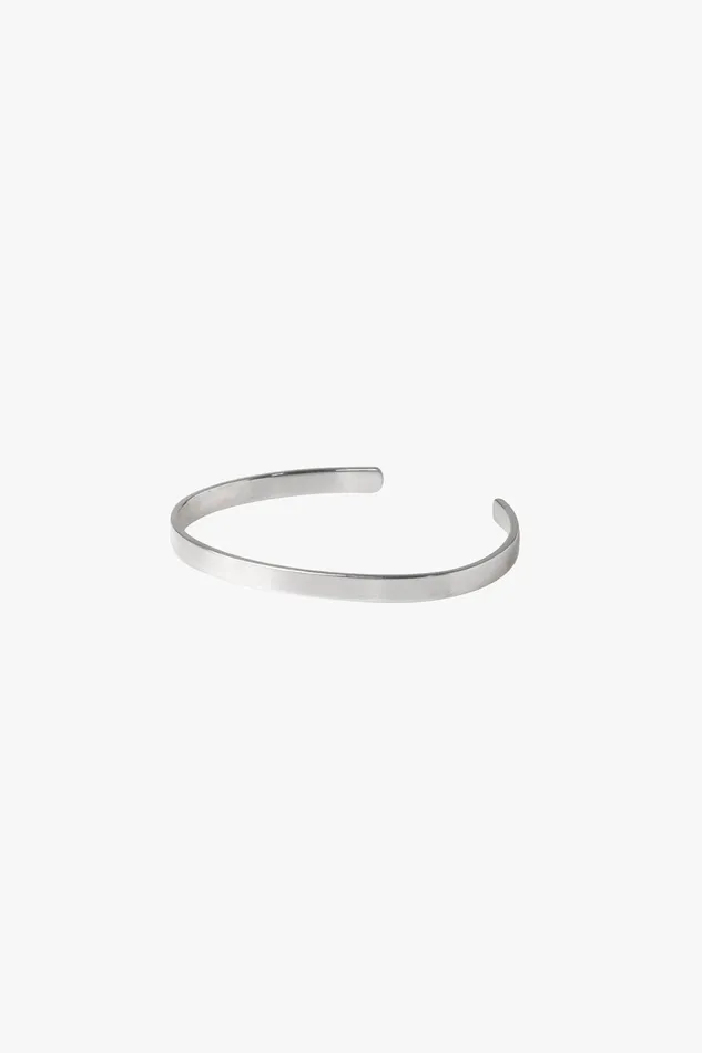 OTHER 0925 MENWOMEN 925 Flat Cuff Bracelet