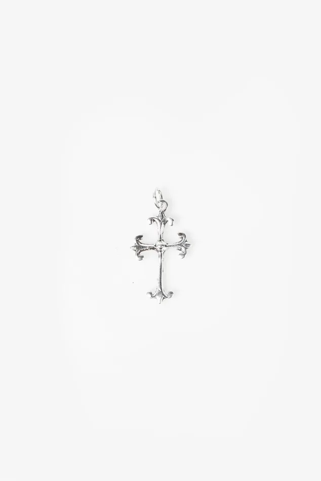 OTHER 0925 MENWOMEN 925 Ornate Cross Necklace Silver