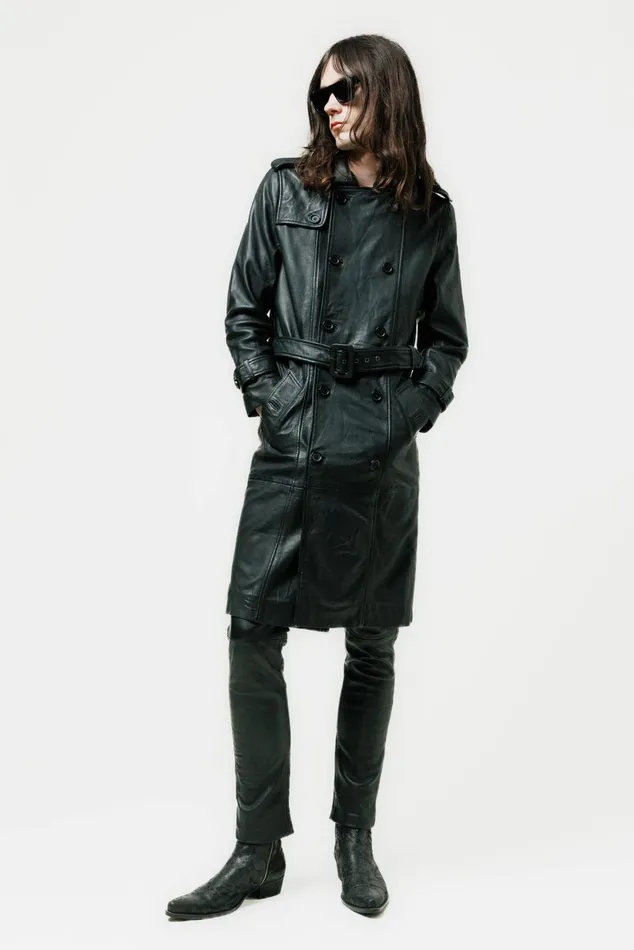 OTHER COATS and JACKETS MEN Leather Trench