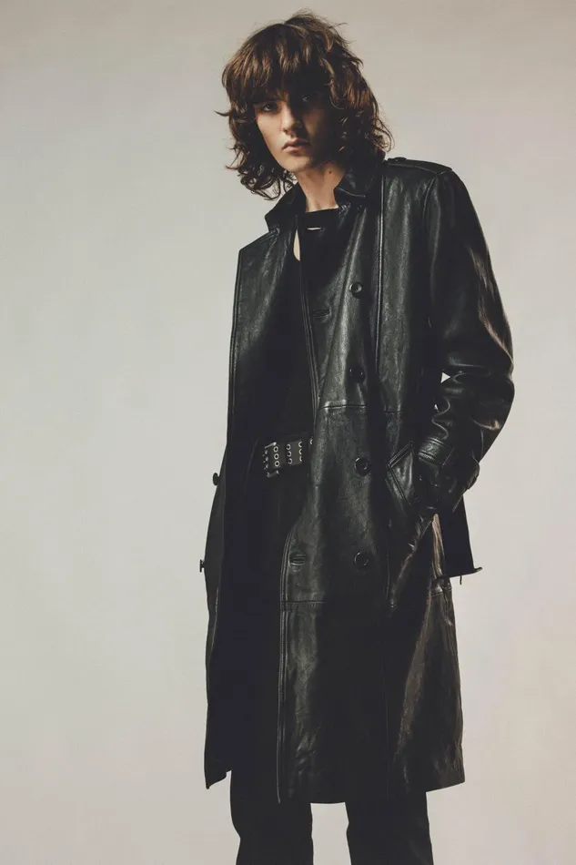 OTHER COATS and JACKETS MEN Leather Trench