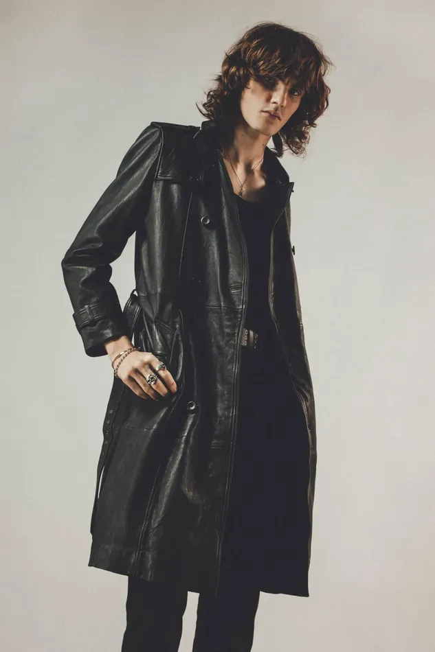 OTHER COATS and JACKETS MEN Leather Trench