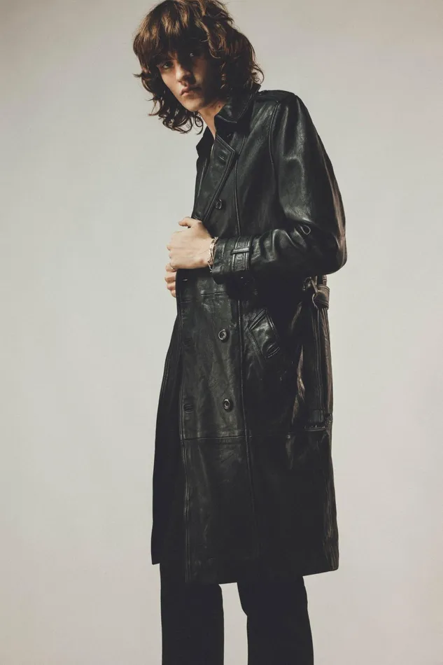 OTHER COATS and JACKETS MEN Leather Trench