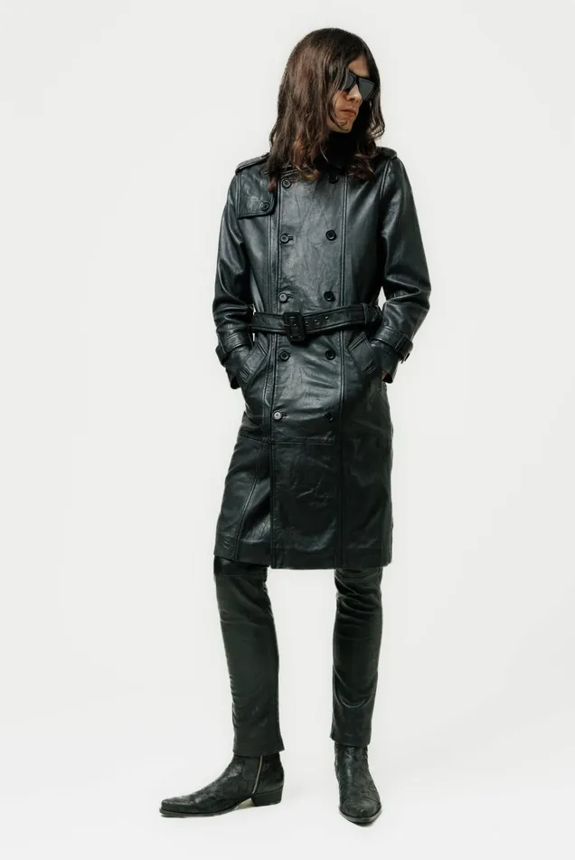 OTHER COATS and JACKETS MEN Leather Trench