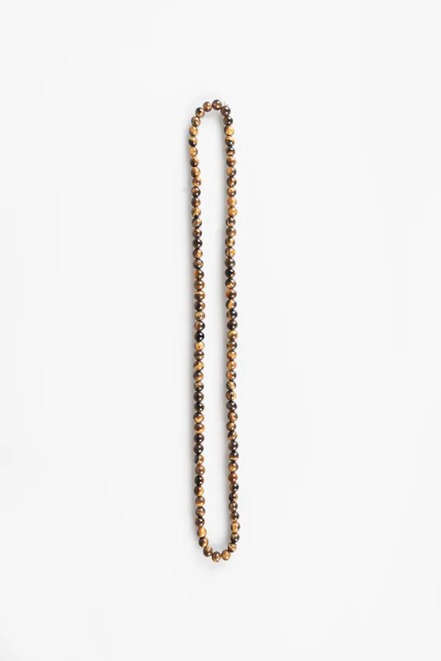 OTHER EARRINGS MENWOMEN Bead Necklace Brown